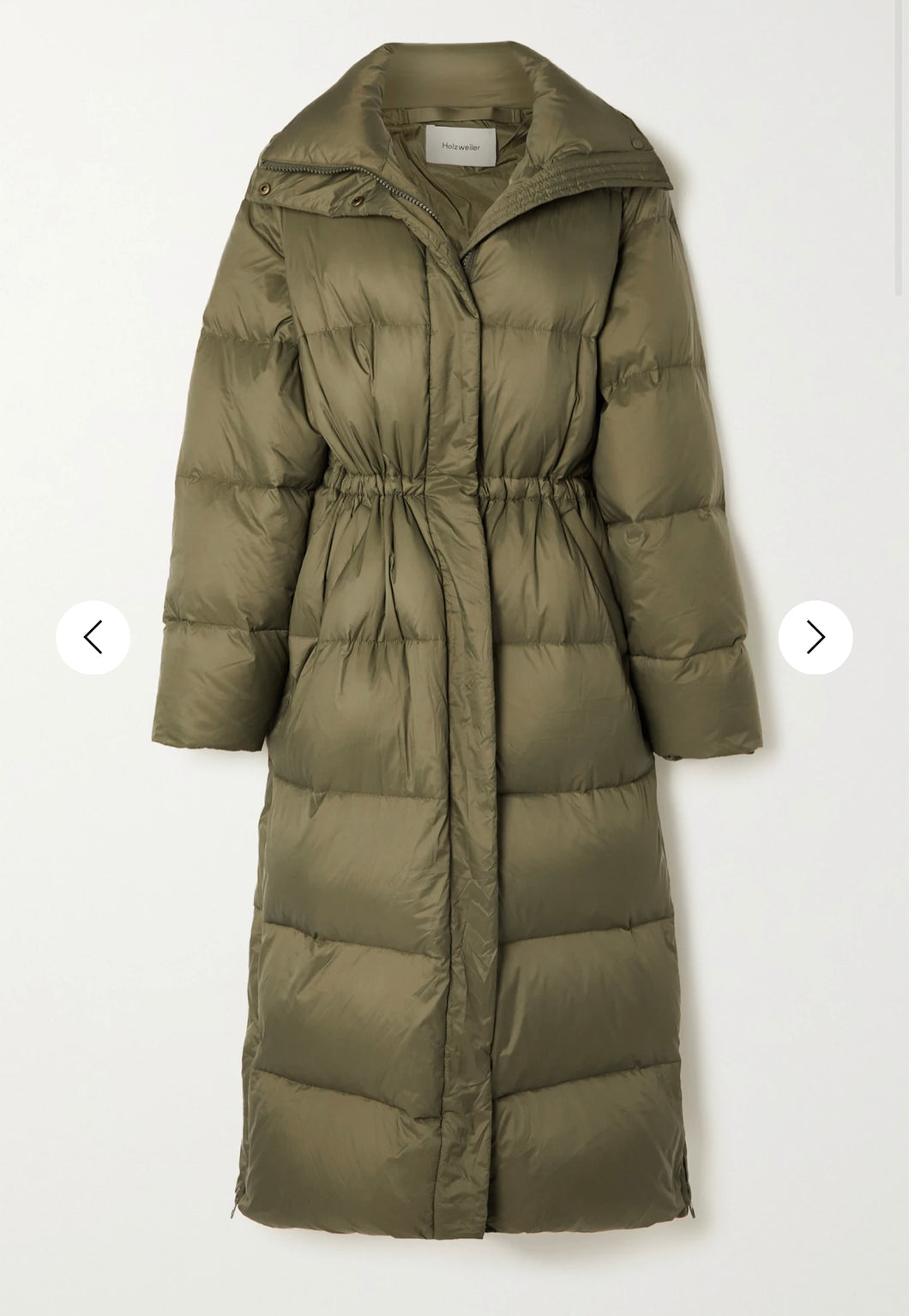HOLZWEILER quilted recycled shell down coat in green